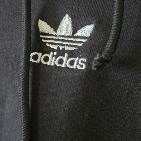 Adidas Black Hoodie with White Logo - Picture 2 of 5